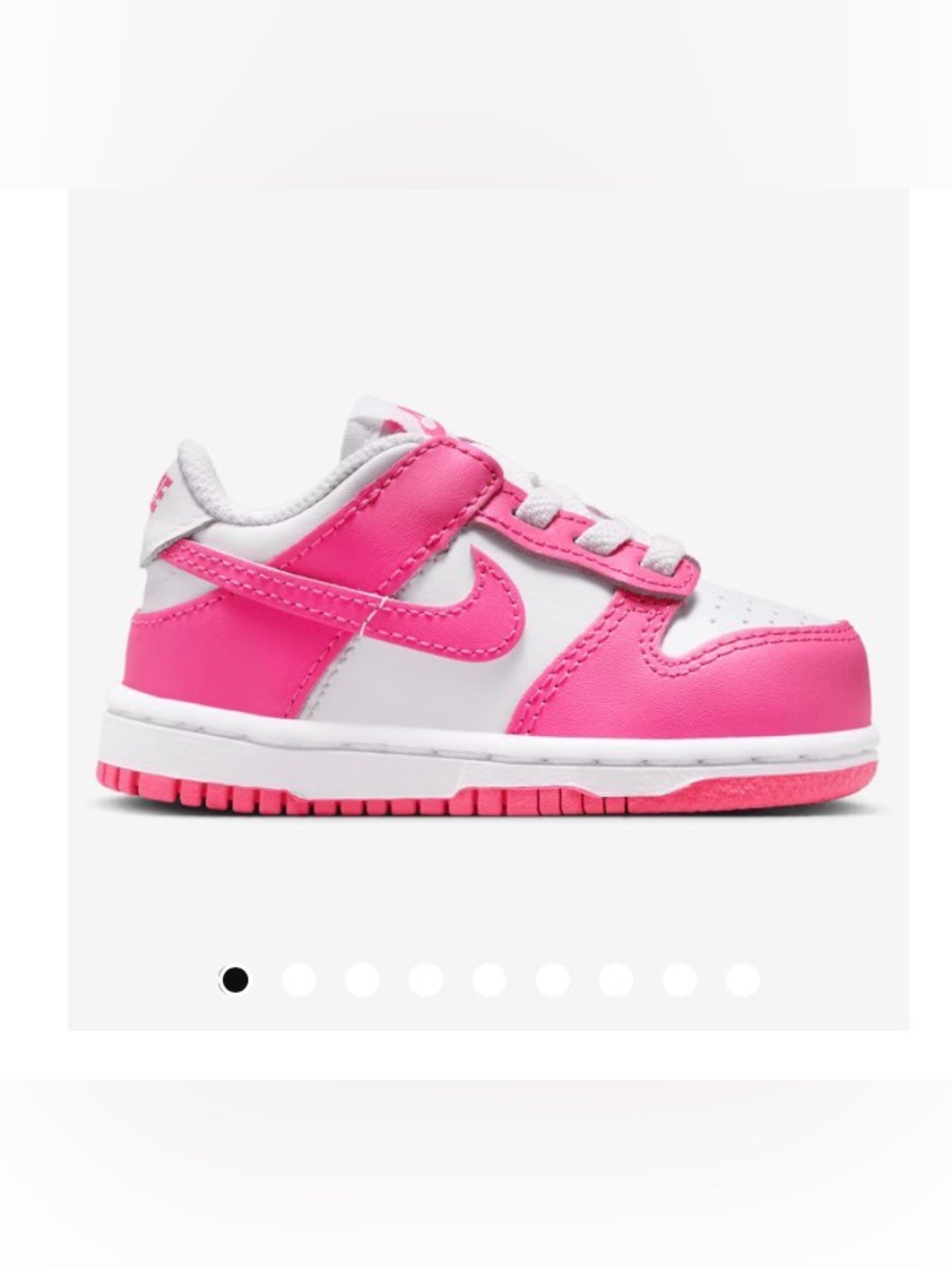 Nike Kids Pink and White Low-Top Sneaker